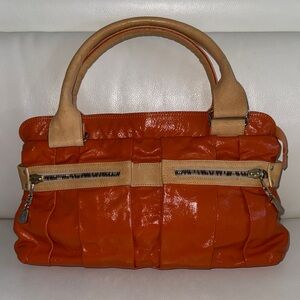 See By Chloe Orange and Tan Crossbody Satchel